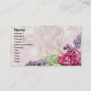 Floristen-Blumenstrauß, Rosen, Fliedern, Lilie de Visitenkarte