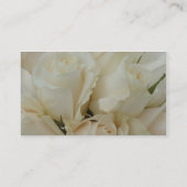 Floristen-Geschäfts-Karte - weiße Rosen Visitenkarte (Rückseite)