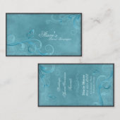 Floristen-Geschäfts-Karten-aquamariner blauer Visitenkarte (Vorne/Hinten)