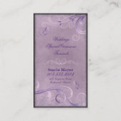 Floristen-Geschäfts-Karten-Rosa-lila Visitenkarte (Rückseite)