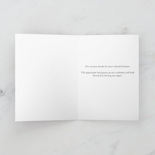 Floristen-Geschäfts-Thema-Sammlung Dankeskarte (Innenseite)