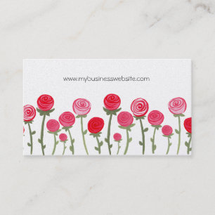 Floristen-Rosen-elegante hübsche kundenspezifische Visitenkarte