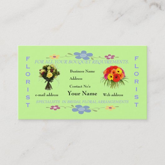 Floristen Visitenkarte (Vorderseite)