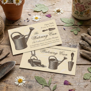 Floristik oder Gartengeschäft im Vintage-Stil, Gar Visitenkarte