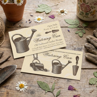 Floristik oder Gartengeschäft im Vintage-Stil, Gar Visitenkarte