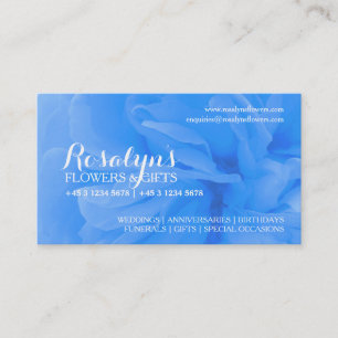 Floristinisch-blaue Rose floristische Firmenkarten Visitenkarte