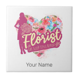 Floristische Blume mit Vintagem Gartendesign Fliese