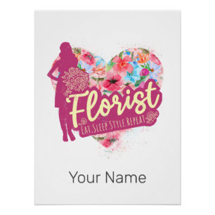 Floristische Blume mit Vintagem Gartendesign Poster