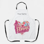 Floristische Blume mit Vintagem Gartendesign Schürze (Vorderseite)