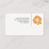 Floristische Blume Visitenkarte (Rückseite)