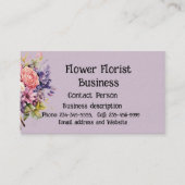 Floristische Blume zum Verkauf Visitenkarte (Vorderseite)