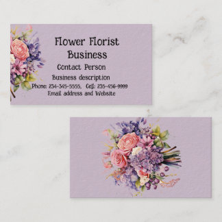Floristische Blume zum Verkauf Visitenkarte