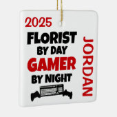 Floristische Lieben spielen Videospiele Keramikornament (Rechts)