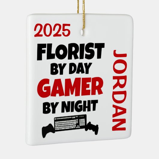 Floristische Lieben spielen Videospiele Keramikornament (Rechts)