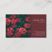 Floristische Rote Rose Visitenkarte (Vorderseite)