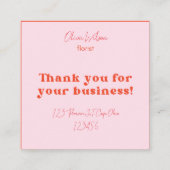 Floristische Visitenkarten Quadratische Visitenkarte (Rückseite)