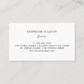 Floristische Wildblume Visitenkarte (Rückseite)