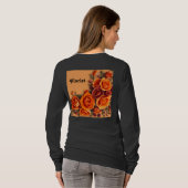 Floristischer Langschläfer-T - Shirt (Schwarz voll)