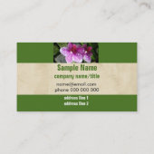 Floristischer Visitenkartenorchid Visitenkarte (Rückseite)