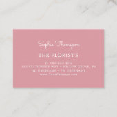 Floristisches Blumengestein Visitenkarte (Rückseite)