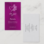 Floristisches Design mit lila Rose Visitenkarte (Vorne/Hinten)