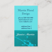 Floristisches Kunsthandwerk auf doppelseitiger Sei Visitenkarte (Rückseite)