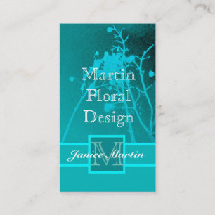 Floristisches Kunsthandwerk auf doppelseitiger Sei Visitenkarte