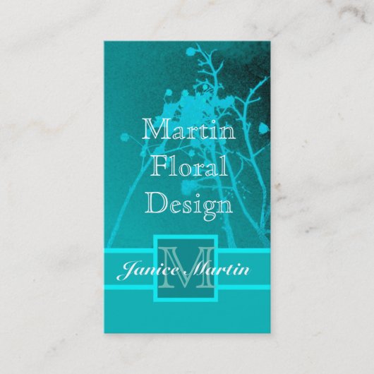 Floristisches Kunsthandwerk auf doppelseitiger Sei Visitenkarte (Vorderseite)