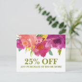 Floristisches Marketing für Hochzeiten Postkarte (Stehend Vorderseite)