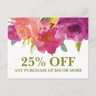 Floristisches Marketing für Hochzeiten Postkarte