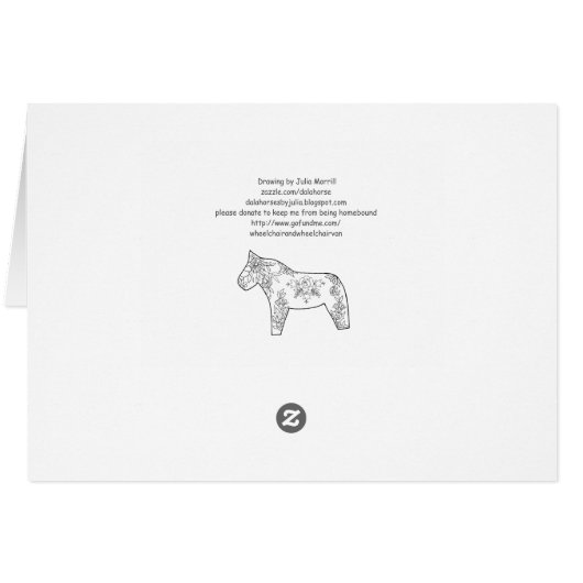 Floristisches Pferd (Rückseite Horizontal)