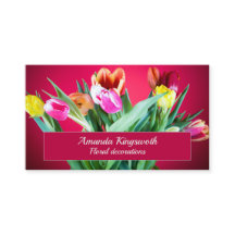 Floristisches Rot-Tulpen-Geschäft mit benutzerdefi