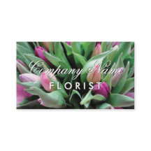 Floristisches Visitenkarten-Template mit Blume-Bou