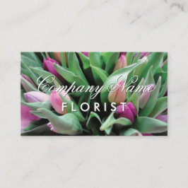 Floristisches Visitenkarten-Template mit Blume-Bou Visitenkarte