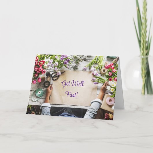 FLORISTPAPIER - GUTE KARTE BEKOMMEN (Vorderseite)