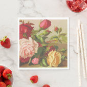 Florrosa Aquarellfarben Trend Rose Daisies Serviette (Beispiel)