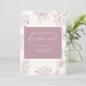 Florrosa Bridesmaid-Karte Feiertagskarte (Stehend Vorderseite)