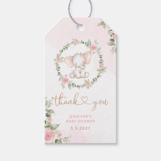 Florrosa Elefantendusche Geschenkanhänger (Vorderseite)