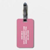 Florrosa Gepäckmarke Gepäckanhänger (Rückseite vertikal)