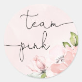 Florrosa Geschlecht offenbaren Teammädchen, Team r Runder Aufkleber (Vorderseite)