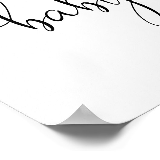 Florrosa goldfarbenes Mädchen Babydusche Begrüßung Poster (Ecke)