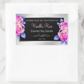 Florrosa Lila Silberverpackungsmarken Rechteckiger Aufkleber (Tasche)