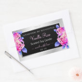 Florrosa Lila Silberverpackungsmarken Rechteckiger Aufkleber (Umschlag)