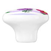 Florrosa Lila Wasserfarben Streifen NAME Keramikknauf (Seitenansicht)