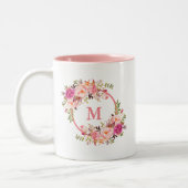 Florrosa Monogramm Zweifarbige Tasse (Links)