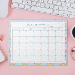 Florrosa Mushroom Light Blue Plane Name Notizblock