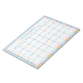 Florrosa Mushroom Light Blue Plane Name Notizblock (angewinkelt)