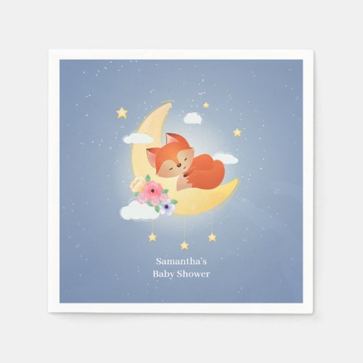 Florrosa niedliche kleine Fuchs Babydusche Serviette (Vorderseite)