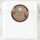 Florrosa Rosen Produktkennzeichnungen Holzkörnige Runder Aufkleber (Tasche)