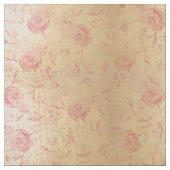 Florrosa Rosenmuster Gold Schimmer Elegant Stoff (Muster)
